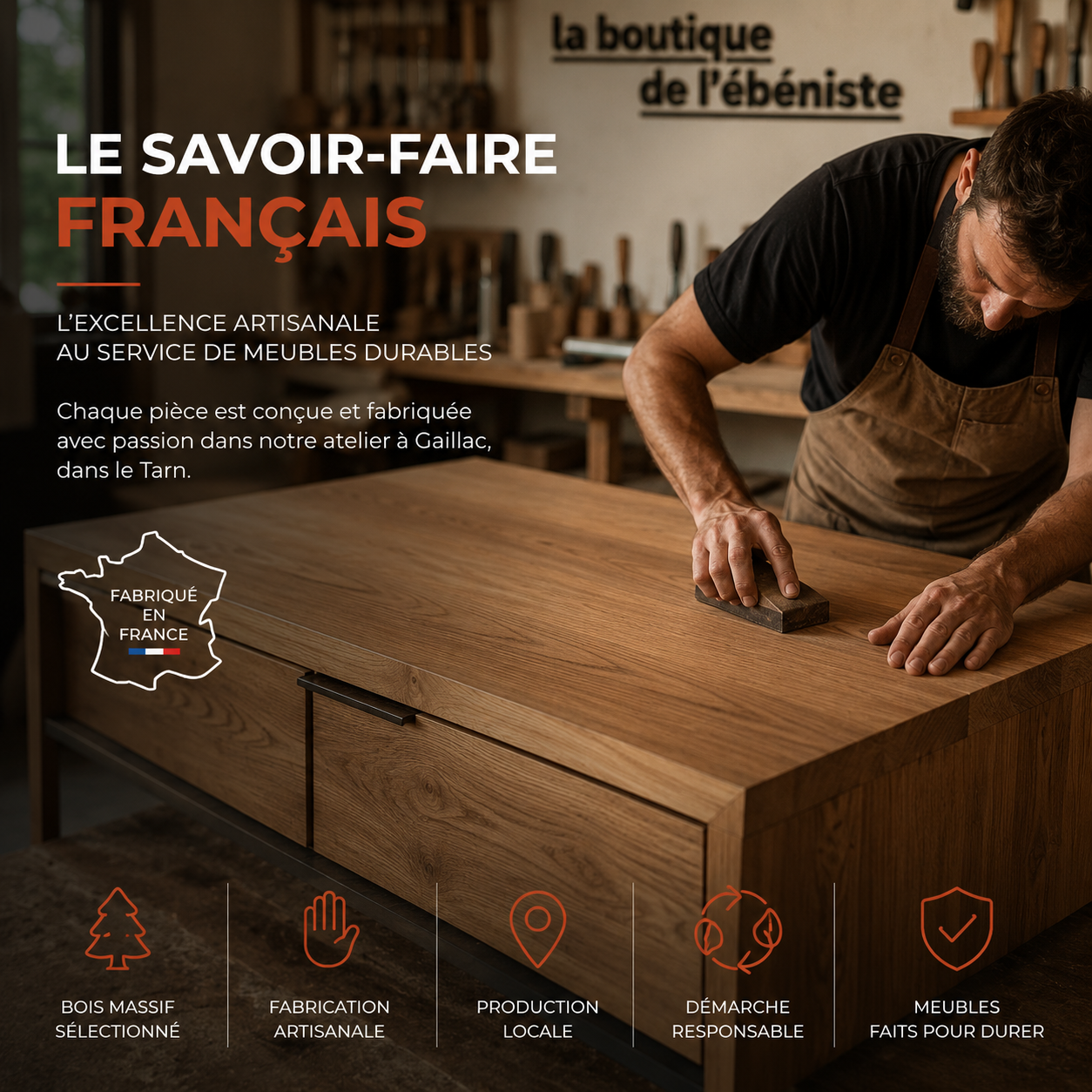 Le savoir-faire français : l’excellence artisanale au cœur de nos meubles