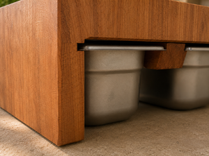 Billot CHEF avec bacs inox intégrés