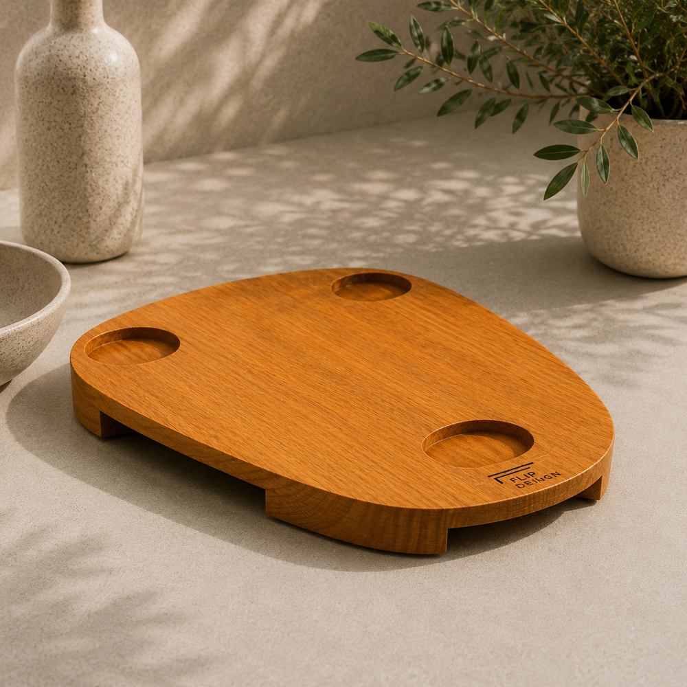 Support Thermomix en bois massif – Planche MOMO | Hêtre et Chêne