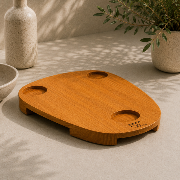 Support Thermomix en bois massif – Planche MOMO | Hêtre et Chêne