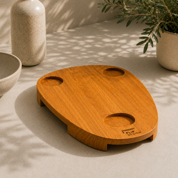 Support Thermomix en bois massif – Planche MOMO | Hêtre et Chêne