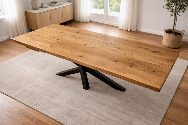 Table à rallonge - VAYSSE – vue de face – La Boutique de l'Ébéniste